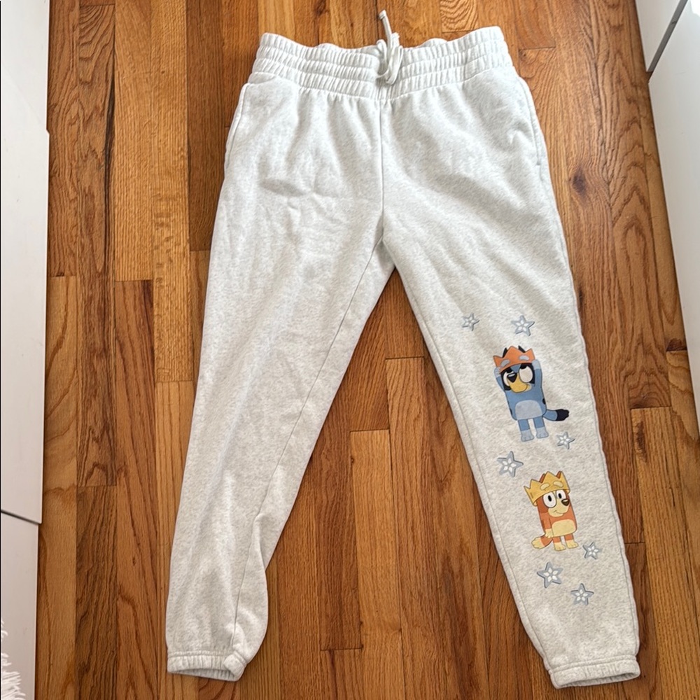 Kids Gray Jogger Pants with Cartoon Print